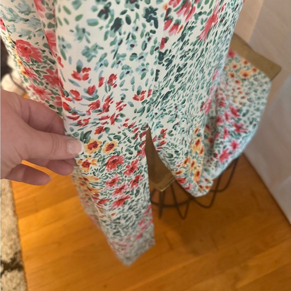 Everly Floral Maxi Dress - Pink, Orange, Green - Picture 3 of 8